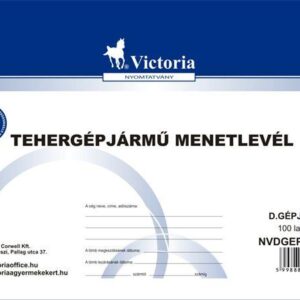 Tehergépjármű menetlevél