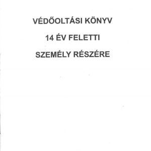 Nyomtatvány védőoltási könyv PÁTRIA 14 év feletti személy részére
